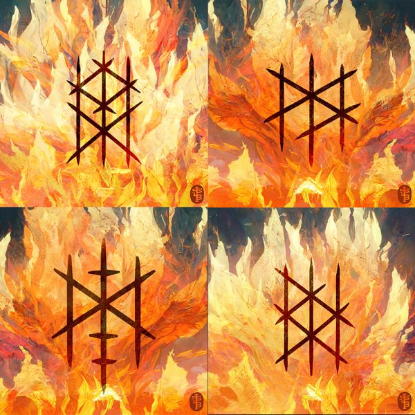 custom sigil as bindrune in surtr style. a bindrune comission.