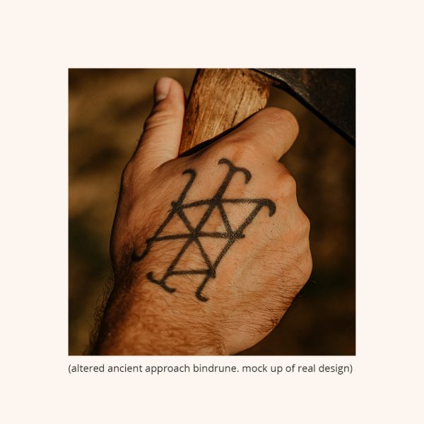 tattoo bindrune commisison on back of hand