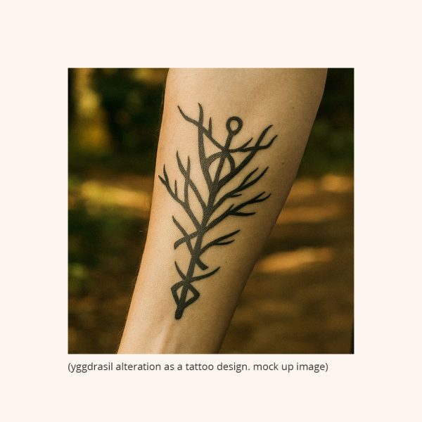 yggdrasil bindrune tattoo design image
